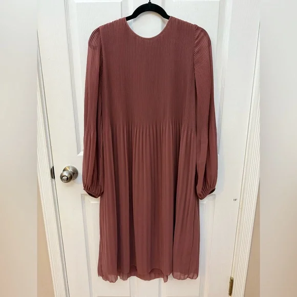 Wilfred Daydreamer Midi Dress Ashy Rose Size Small Aritzia #85140 - Picture 3 of 10
